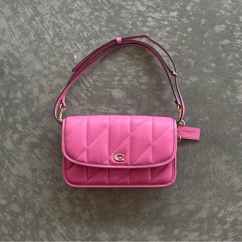 Coach Hayden Quilted Pillow Crossbody Bag Pink C8571